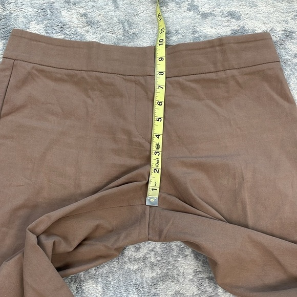 Brunello Cucinelli Brown Straight Leg Trouser Pants Office Career Sz 8 - Picture 6 of 11